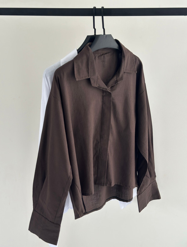 شومیز دکمه مخفی
